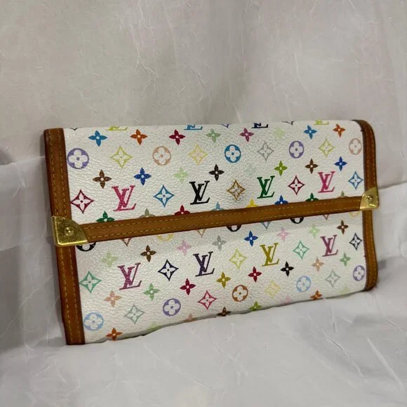 Louis Vuitton White Monogram Multicolor Wallet - Picture 4 of 7